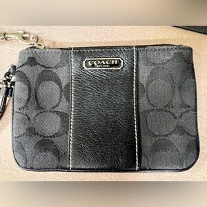 Coach Black Signature Wristlet